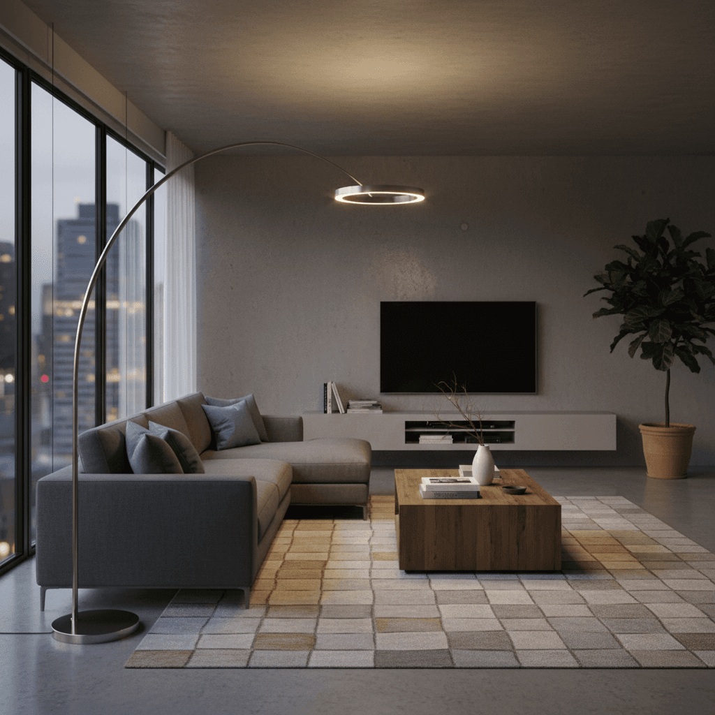 Lampadaire LED Arc — 180cm Variateur Tactile - Image 1